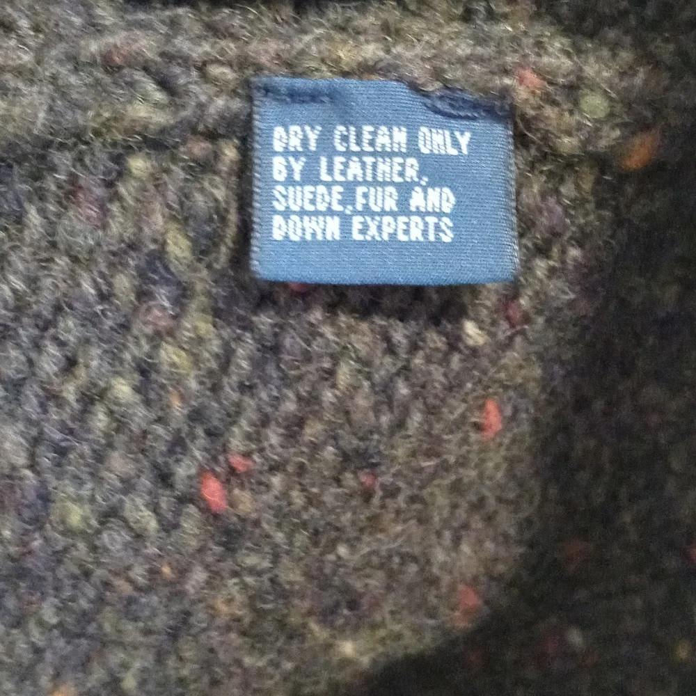 🍁VERY RARE/VTG Polo Ralph Lauren🍁 - Shawl Collar Wool Sweater Leather Details